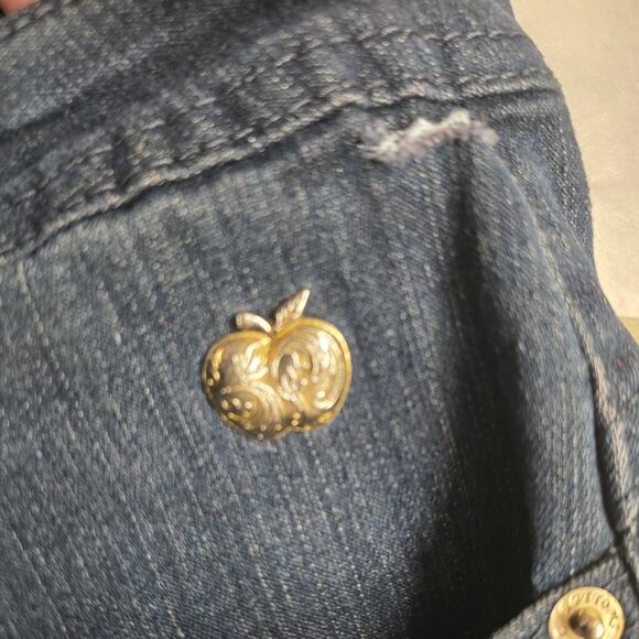 Vintage Apple Bottom Dark Wash Cropped/Capri Jeans - Size 13/14 - Picture 6 of 8